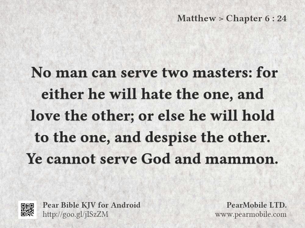 Matthew, Chapter 6:24